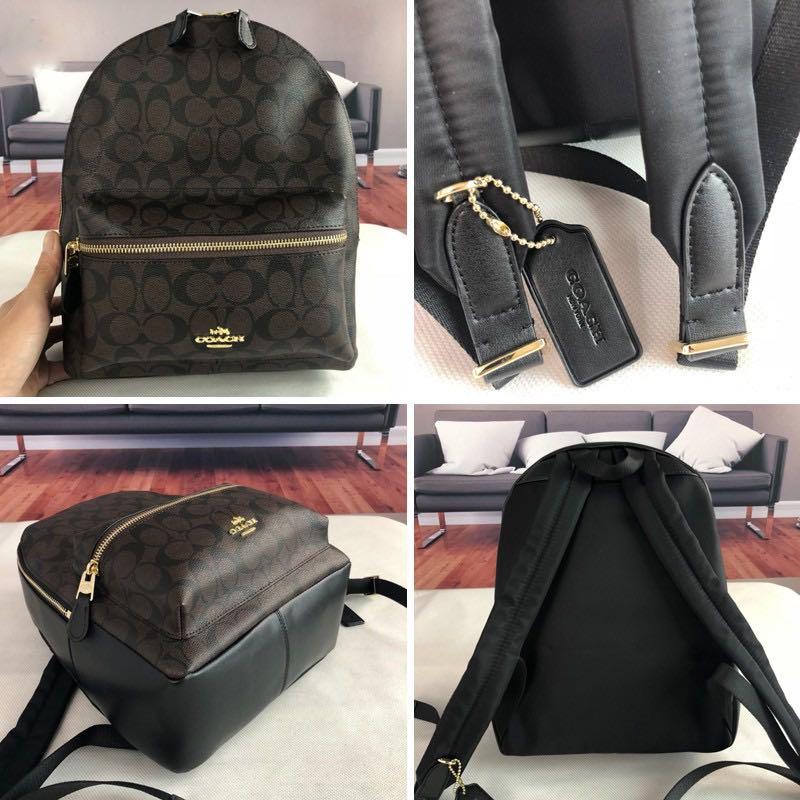 Medium charlie backpack on sale in signature leather
