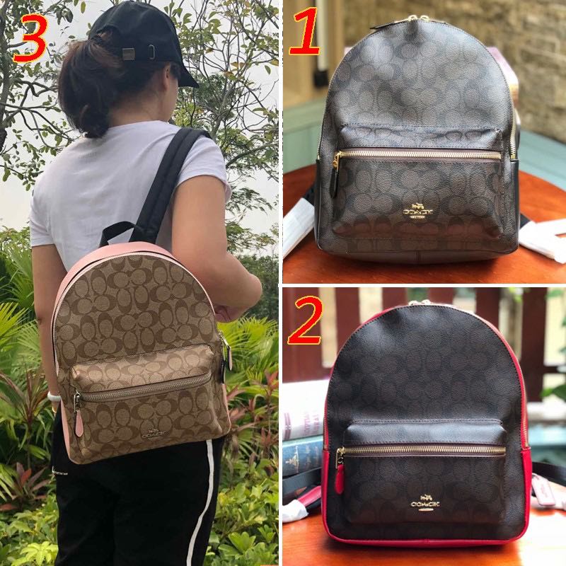 Coach Medium Charlie Backpack in Signature Canvas F32200 Women s Fashion Bags Wallets Backpacks on Carousell