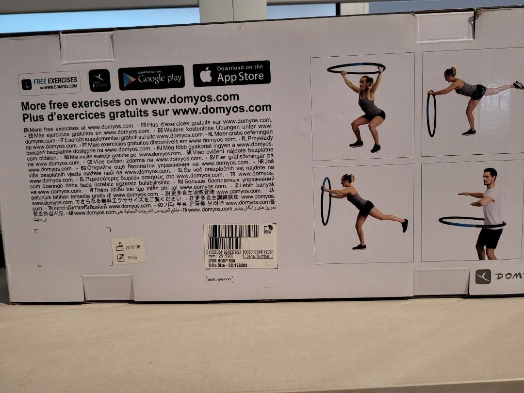 Decathlon gym hoop detachable Sports Equipment Exercise Fitness Toning Stretching Accessories on Carousell