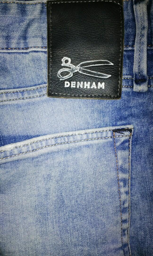 Denham - 33 (Category: Jeans) located in Puerto Princesa. Submitted by thrinidad (Listing ID 1142097026, Image 3). Description: razor slim fit size 33eu dimension (laid flat) 17" waist 39.5" outseam 30.5" inseam 11" thigh 7.5 or 8" knee 6.5" leg opening fits 34" waistline stretch fabric like new, with minor issue(s) inside, cut wash tag see last picture near my thumb Disclaimer : color may vary due to photographic lighting sources or your monitor