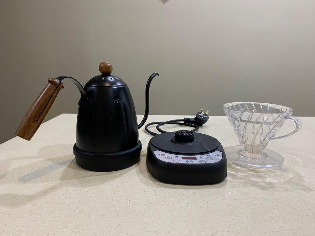 Electrical Gooseneck Kettle (with adapter) + Hario V60 filter, TV