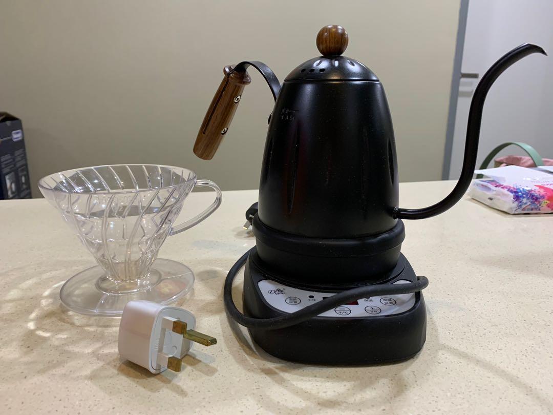 Electrical Gooseneck Kettle (with adapter) + Hario V60 filter, TV