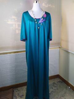Emerald green long dress baggy style #HuatNotBin