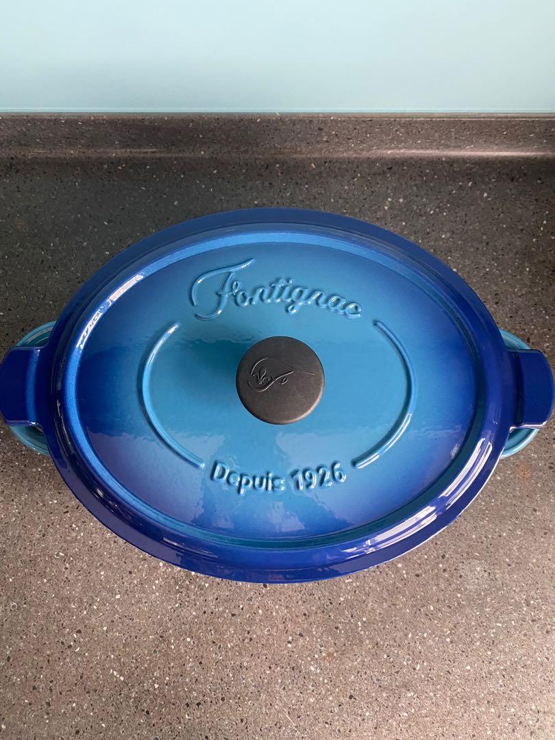 FONTIGNAC Depuis 1926 Ceramic Bakeware Blue Mini Cocotte Dutch Oven
