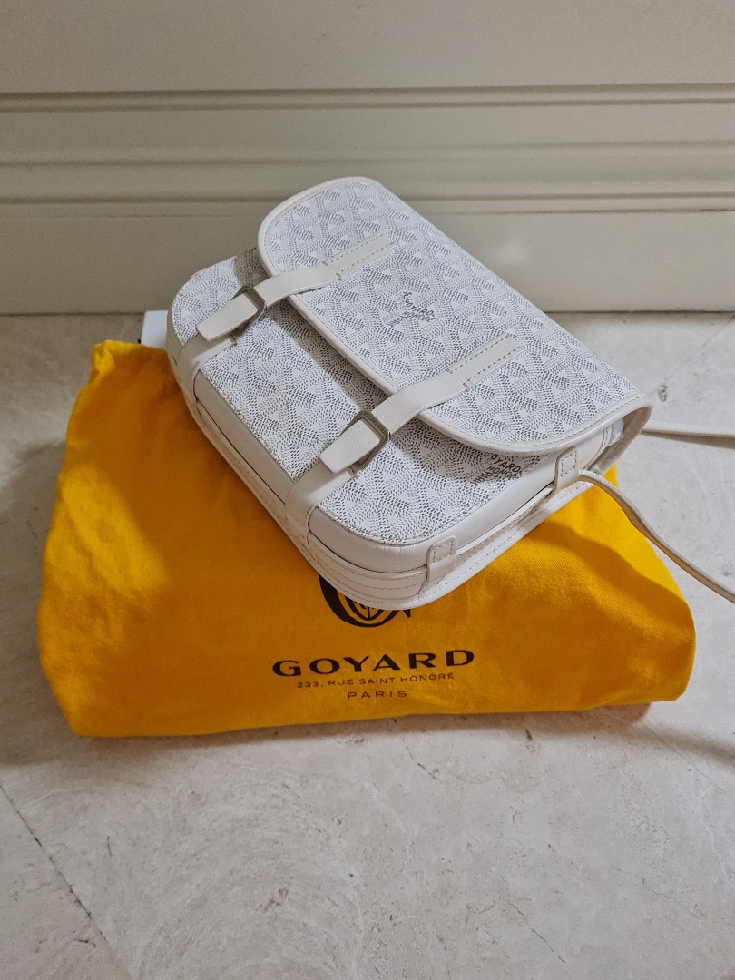 Goyard Belvedere MM Messenger Bag White