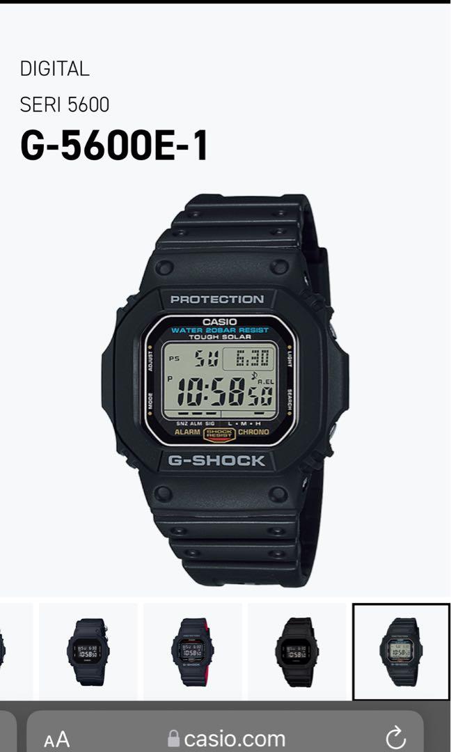 G-Shock 5600E, Fesyen Pria, Jam Tangan di Carousell