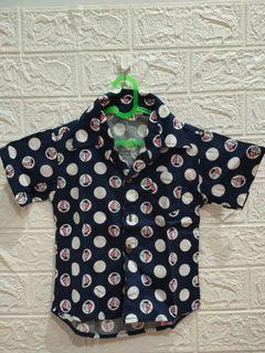 Hem motif kapal biru donker