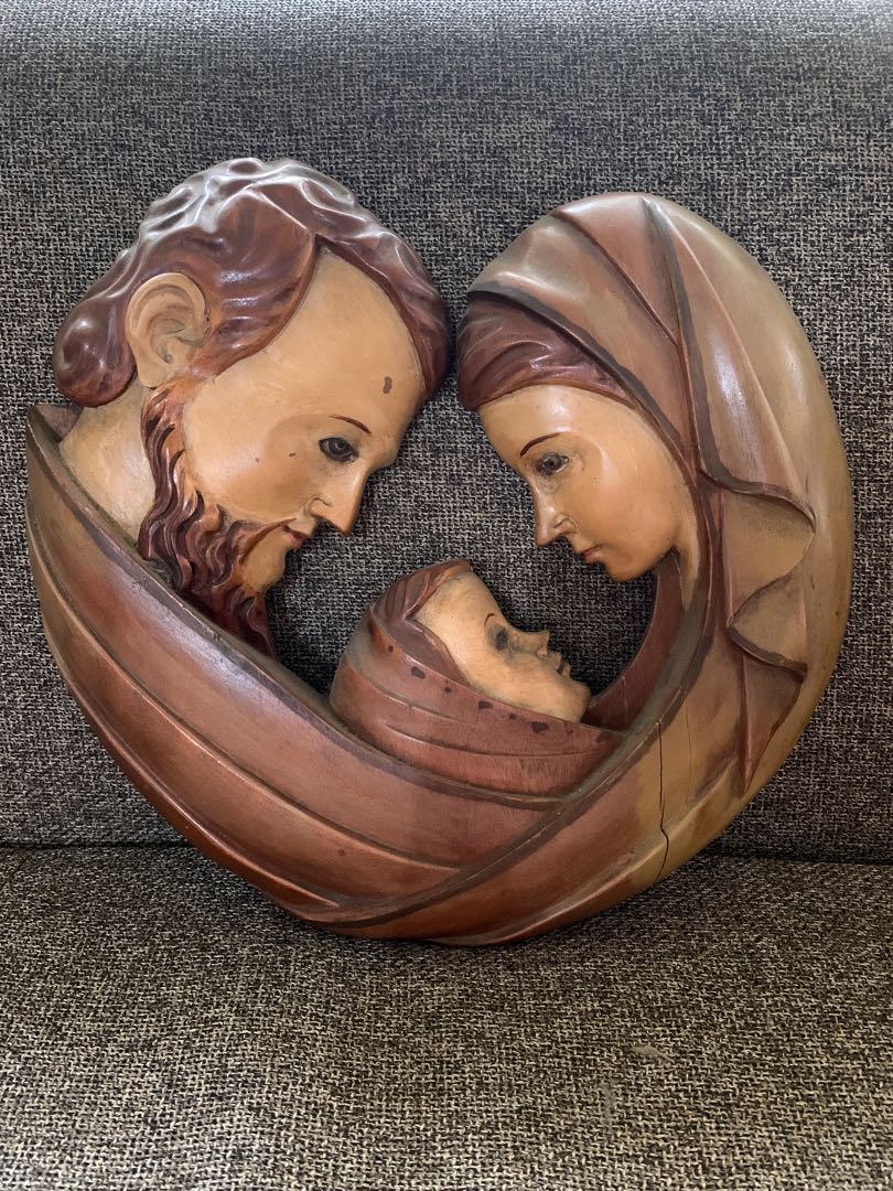 Holy family wall decor, Hobbies & Toys, Memorabilia & Collectibles, Religious Items on Carousell
