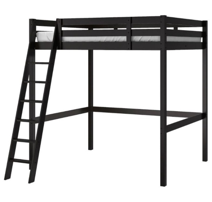 Ikea Loft Bed Stora Frame Furniture, Ikea Metal Frame Loft Bed With Desk
