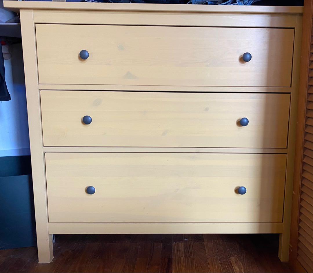 Ikea solid wood Hemnes chest of drawer, Furniture & Home Living