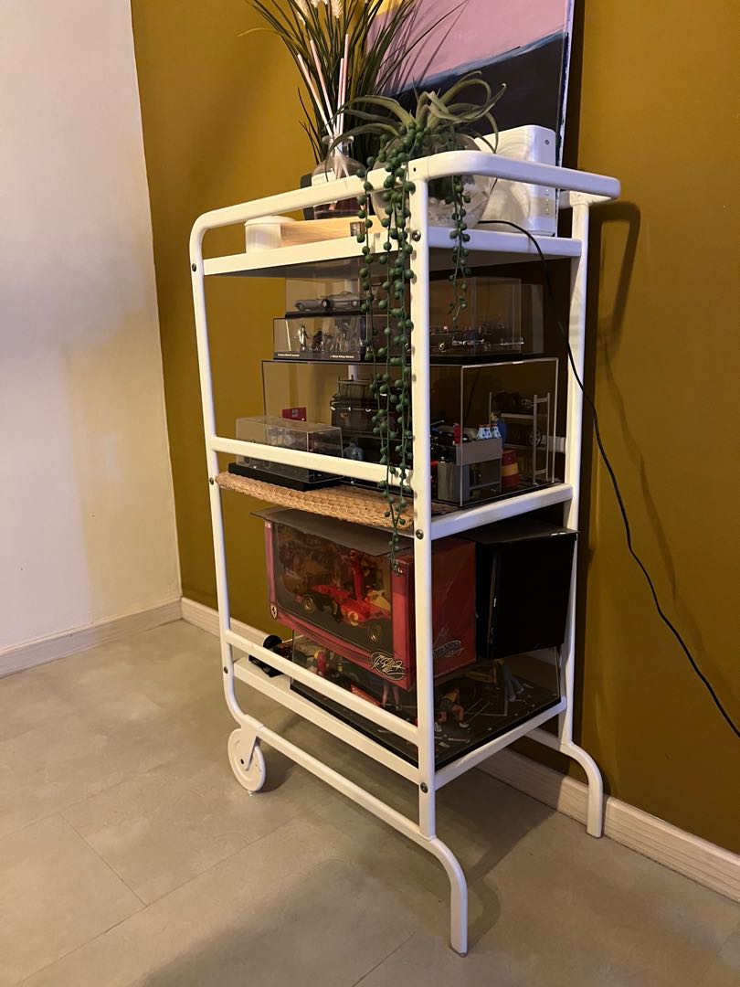 Ikea White Kitchen Trolley, Furniture & Home Living, Furniture, Shelves