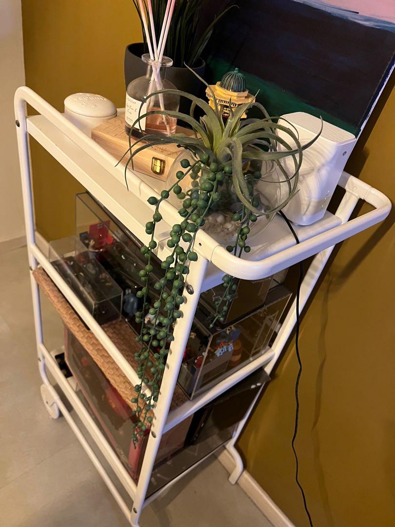 Ikea White Kitchen Trolley, Furniture & Home Living, Furniture, Shelves
