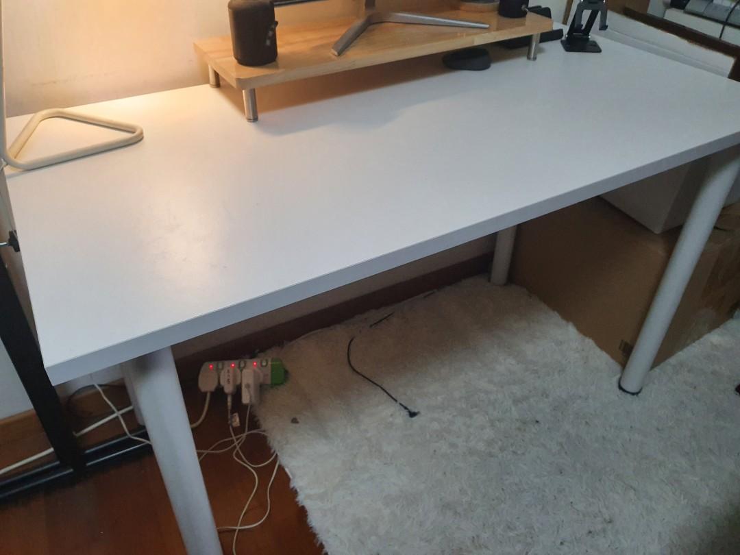 Ikea White Table/Study Desk, Furniture & Home Living, Furniture, Tables & Sets on
