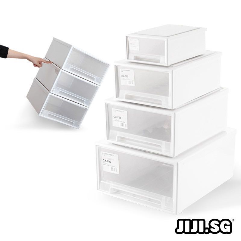 (JIJI.SG) Samla Stackable Storage Chest Drawers 4/10/18/31/41 Litres (L) Storage Design