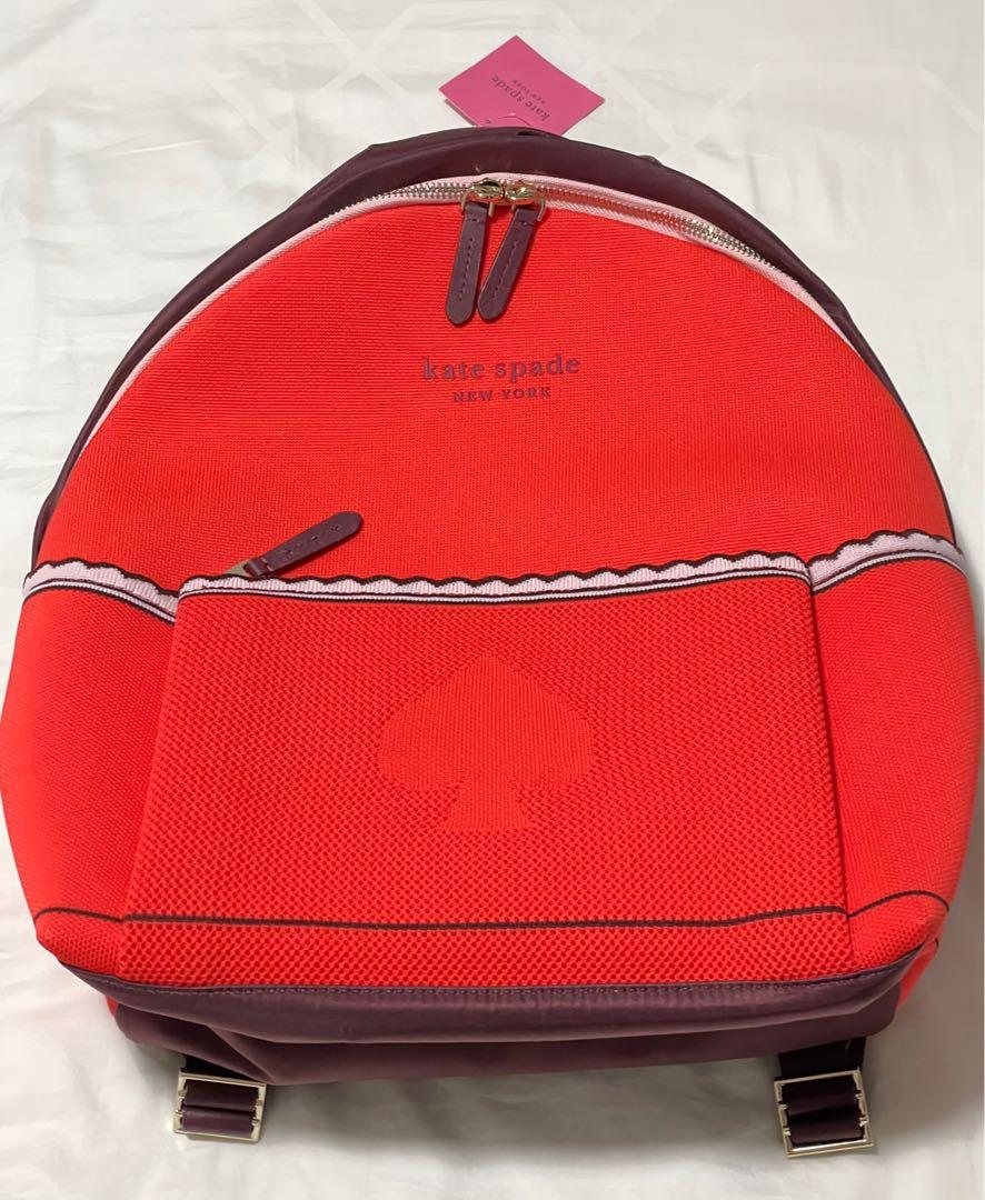 Red kate spade backpack deals