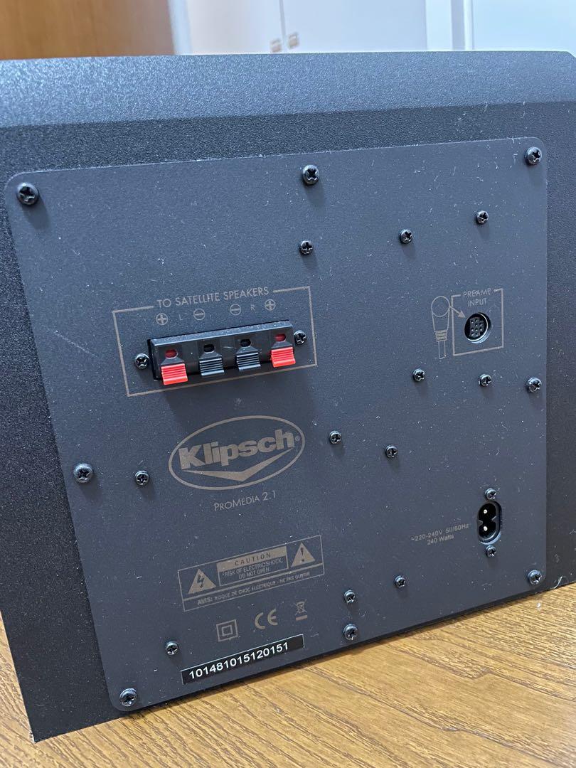 Klipsch computer speakers promedia 2.1, Audio, Soundbars, Speakers