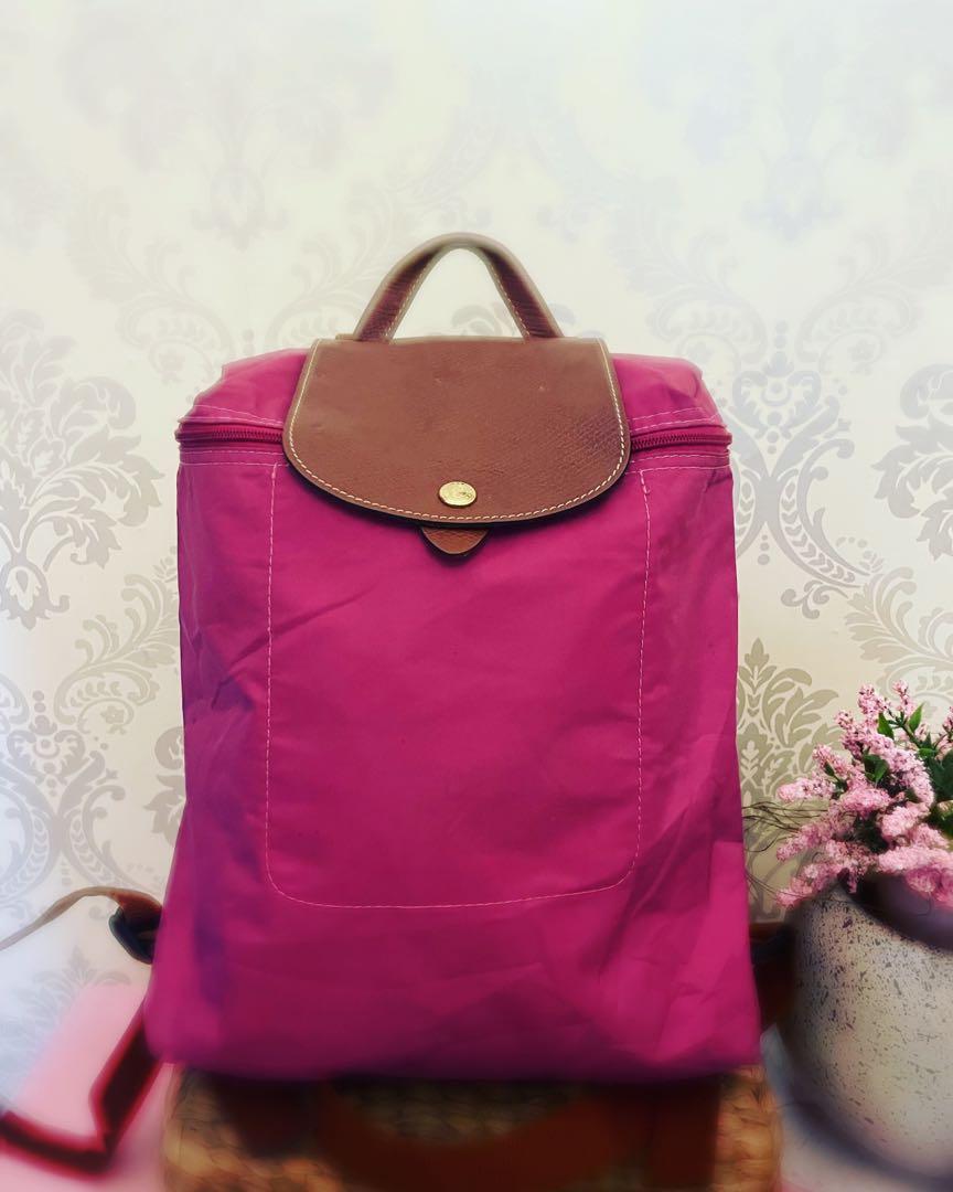 Authentic Le Pliage Nylon Backpack Pink 