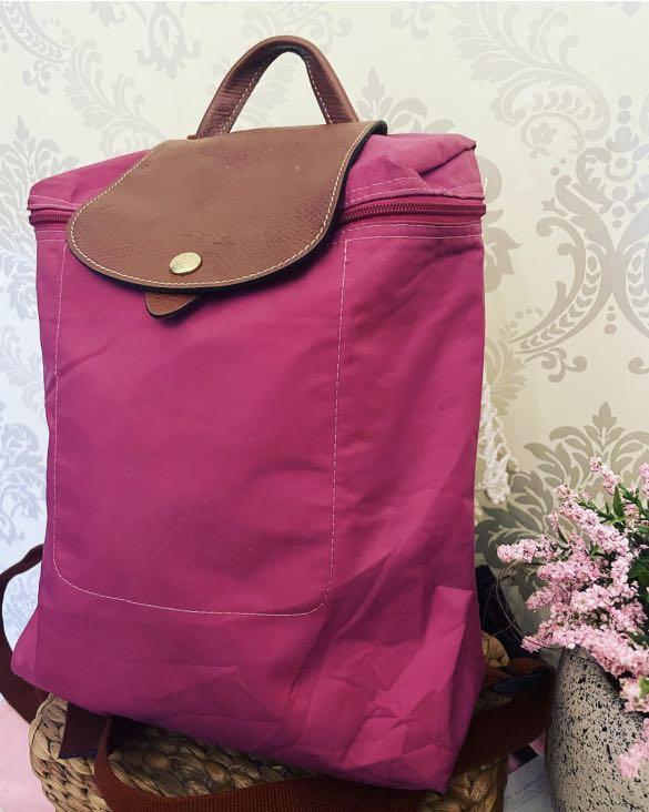 Authentic Le Pliage Nylon Backpack Pink 