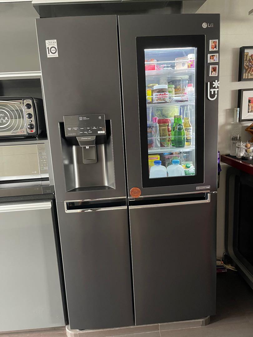 LG InstaView 601L sidebysidefridge with InstaView DoorinDoor, TV