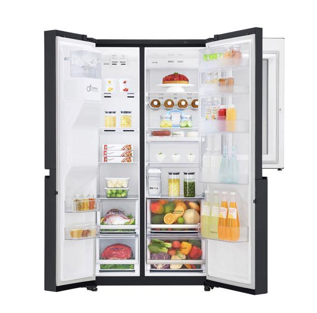 LG InstaView 601L sidebysidefridge with InstaView DoorinDoor, TV