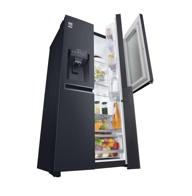 LG InstaView 601L sidebysidefridge with InstaView DoorinDoor, TV