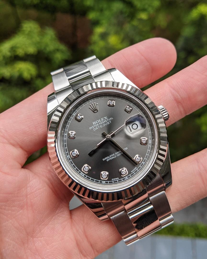 Datejust rhodium diamond sales
