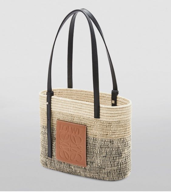 Loewe - Small Square Basket Bag In Raffia And Calfskin  HBX - Globally  Curated Fashion and Lifestyle by Hypebeast