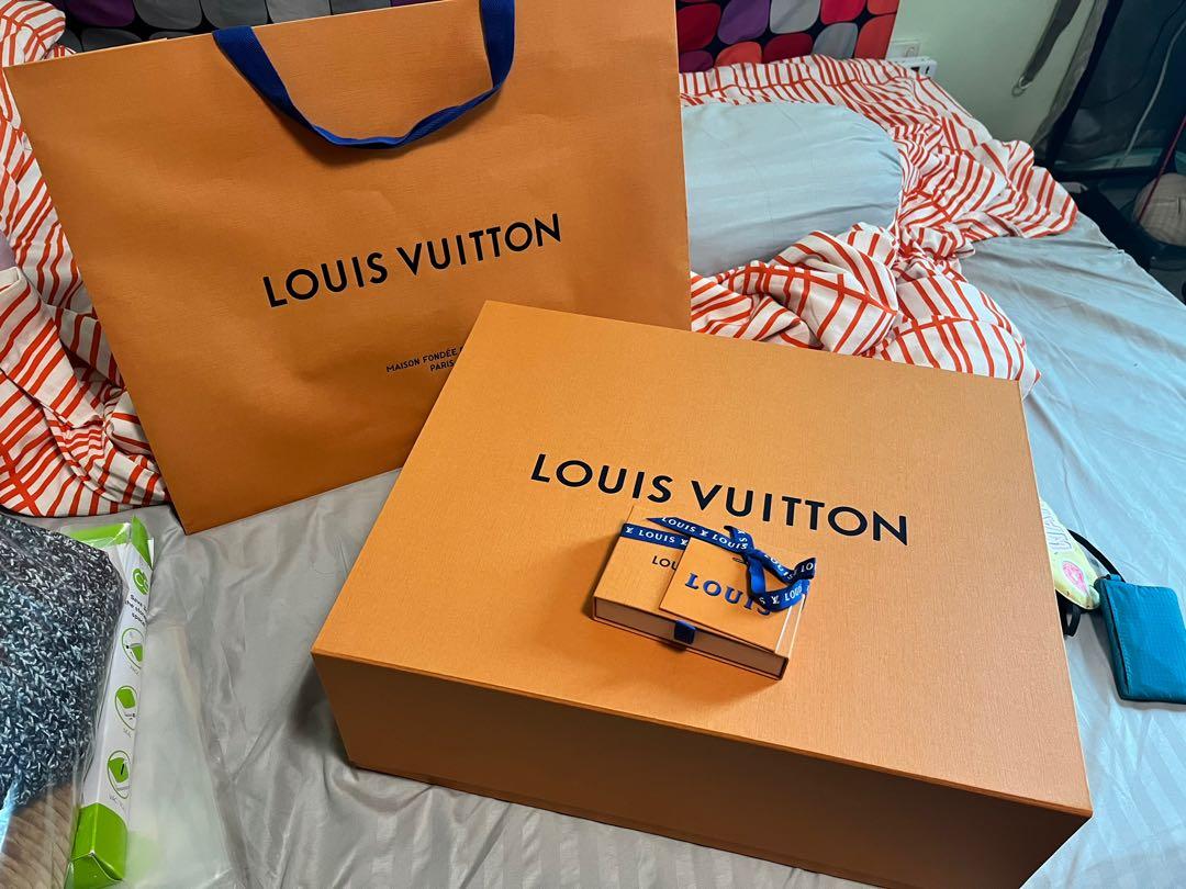 LOUIS VUITTON Large Magnetic 15x14x3.5 Neverfull Empty Box & Bag GIFT SET