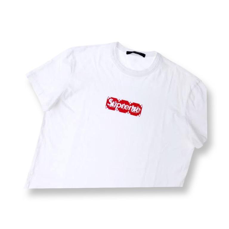 Supreme x LV Tshirt, Men's Fashion, Tops & Sets, Tshirts & Polo Shirts on  Carousell