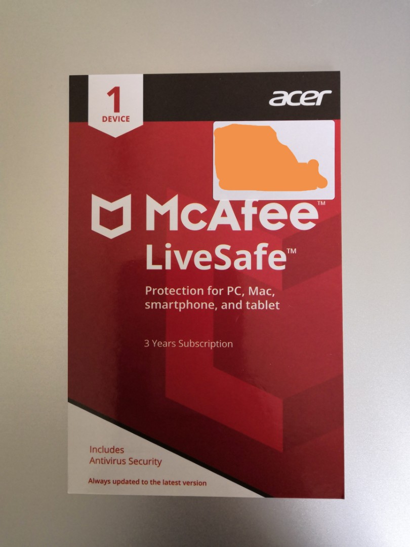 McAfee Live Safe (3 years subscription), Electronics ...
