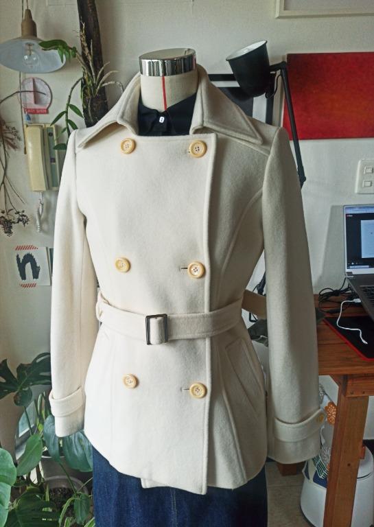 MK MICHEL KLEIN 米白色毛料合身外套, 她的時尚, 外套及戶外衣服在旋轉拍賣
