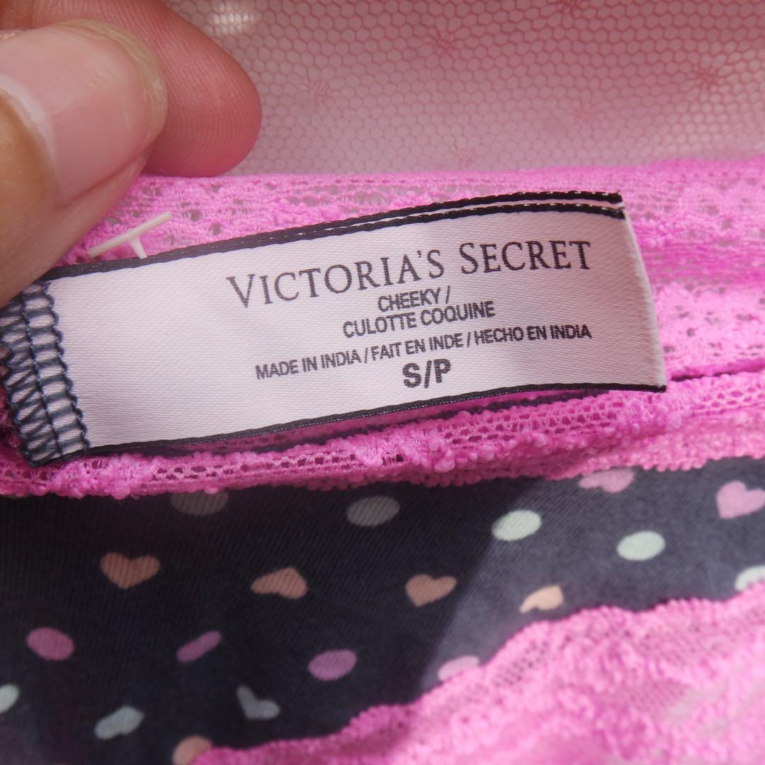 New Victoria’s Secret Victoria VS Lace Waist Cotton Love Printed Cheeky  Panty Panties Underwear Celana Dalam
