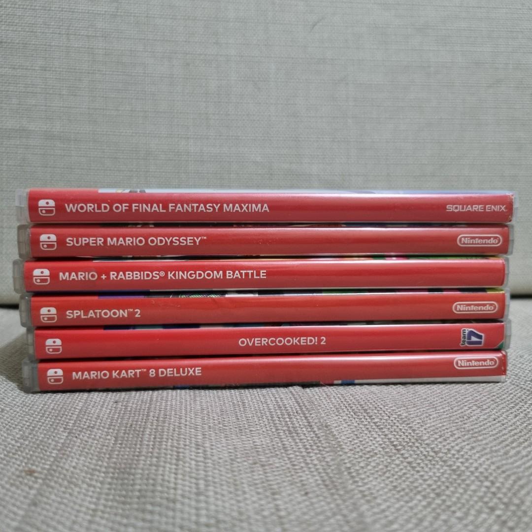 Nintendo Switch Games (Category: Nintendo) located in Mandaluyong City. Submitted by jeo19000 (Listing ID 1142036466, Image 1). Description: Nintendo Switch games for sale! •Mario Kart 8 Deluxe - SOLD •Overcooked 2 - SOLD •Splatoon 2 - SOLD •Mario +Rabbids Kingdom Battle - SOLD •Super Mario Odyssey - SOLD •World of Final Fantasy Maxima - 2000 other games available Meycauayan Area.