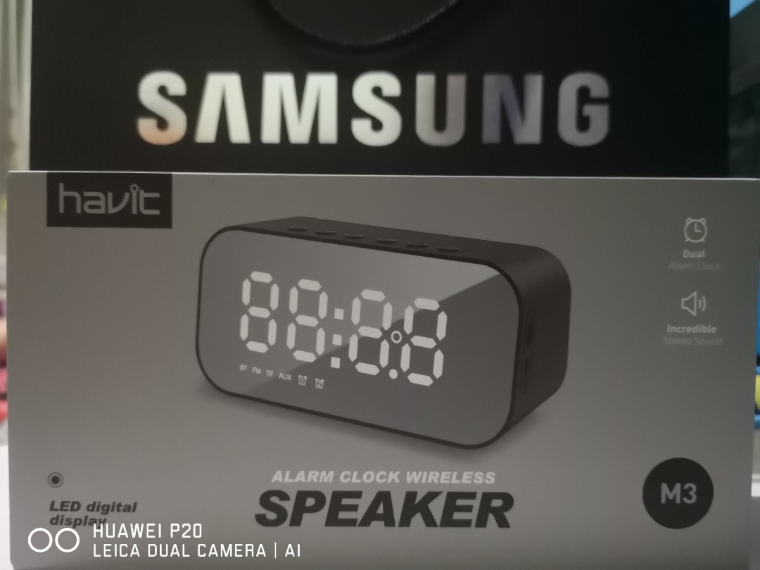 ORIGINAL Havit M3 Bluetooth speaker and alarm clock, Audio, Soundbars