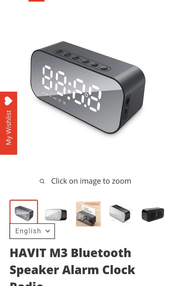 ORIGINAL Havit M3 Bluetooth speaker and alarm clock, Audio, Soundbars