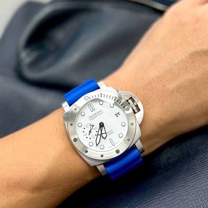 Panerai Submersible Bianco 42mm, Luxury, Watches on Carousell