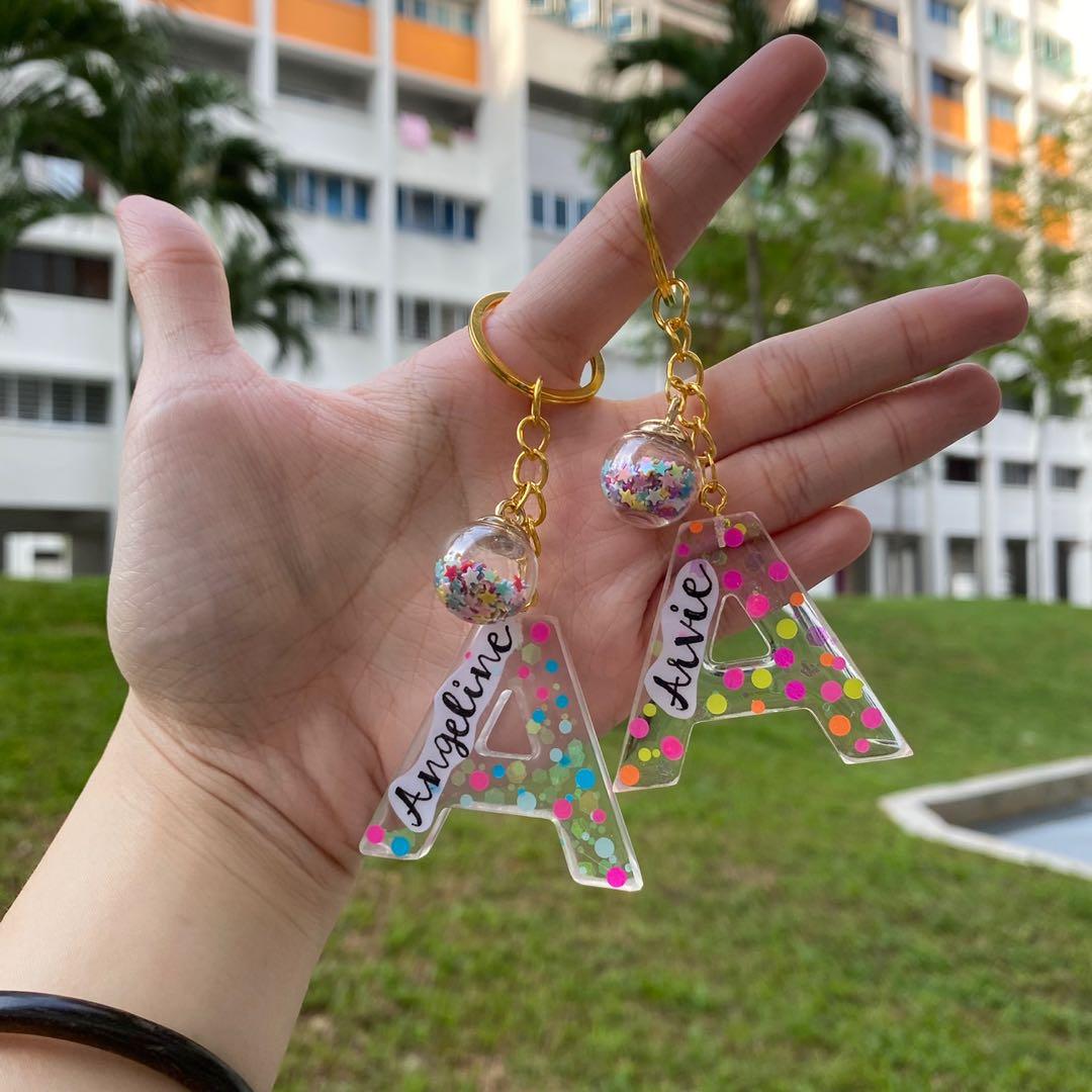 PO Customisable Resin Keychains Fruity Pebbles Keychains Handmade Name Keychains Personalised Name Keychains Affordable Colourful Graduation