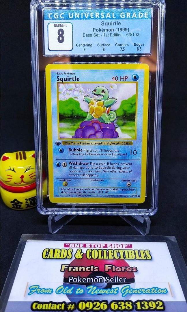 squirtle pokemon card value 63/102 Squirtle · Base Set First Edition #63(Shadowless) main image 1