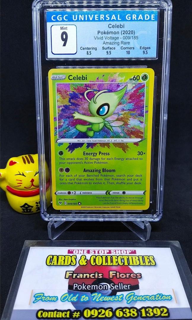 Pokemon Graded Card Cgc 9 Celebi 009 Amazing Rare Vivid Voltage Year 4 000 Pesos Hobbies Toys Toys Games On Carousell
