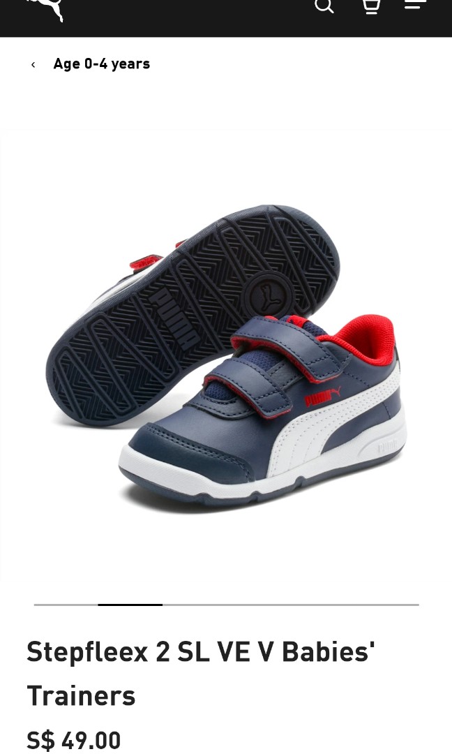 PUMA STEPFLEEX 2SL VE V BABIES TRAINERS