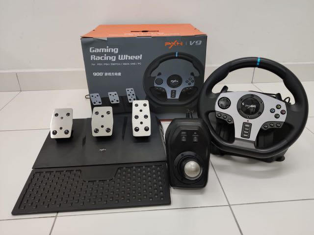 PXN V9 GAME STEERING WHEEL, Video Gaming, Gaming Accessories, Controllers  on Carousell