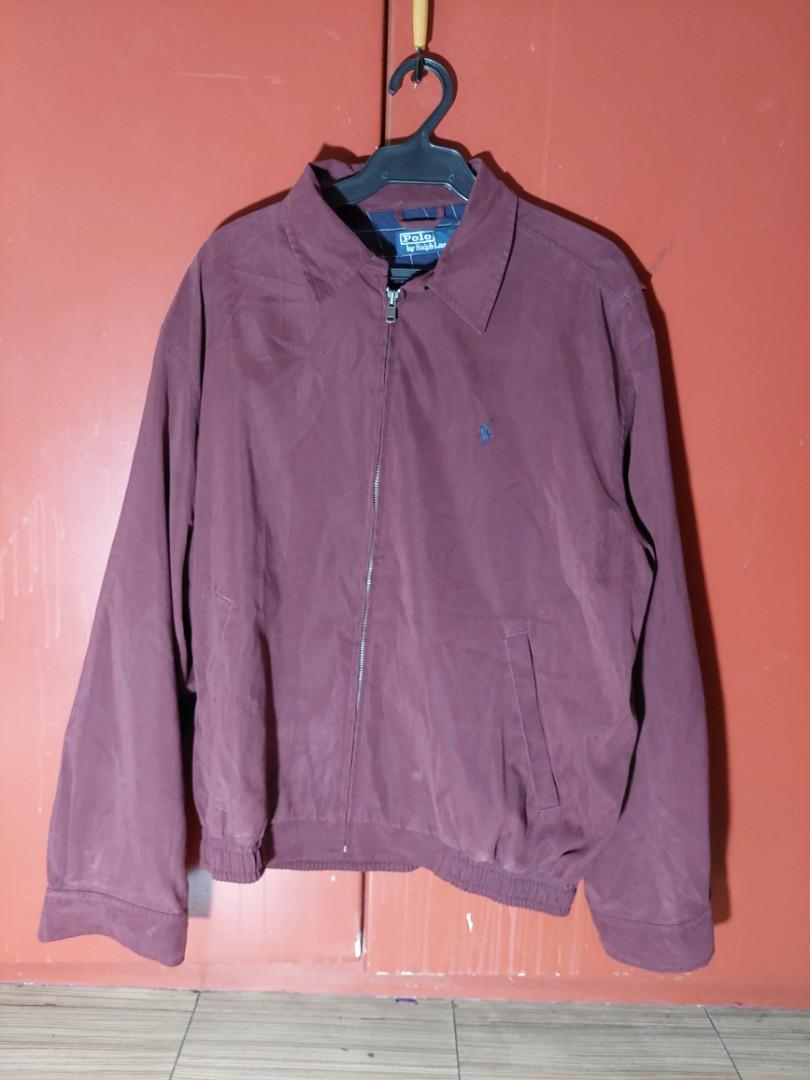 maroon polo jacket