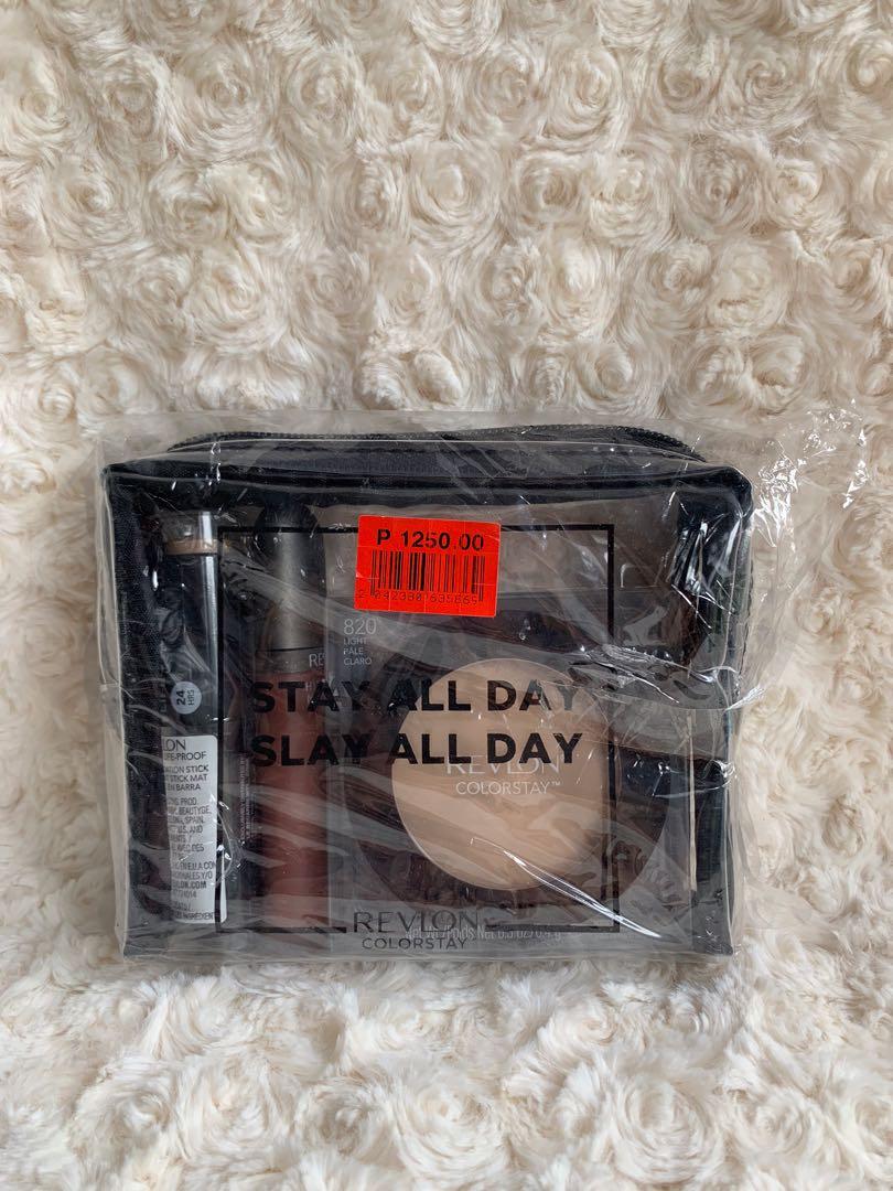 Revlon Pressed Powder, Matte Foundation Stick, & Matte Lip Mousse (Category: Makeup) located in Muntinlupa City. Submitted by isa.declutters (Listing ID 1141950263, Image 1). Description: (✿ ♥‿♥) pm me for more pics ^_____^ selling for: ₱1250 never been used 🥰 MOP: gcash / COD shipping: shopee checkout / lalamove, toktok, grab (to be handled by buyer ♡).