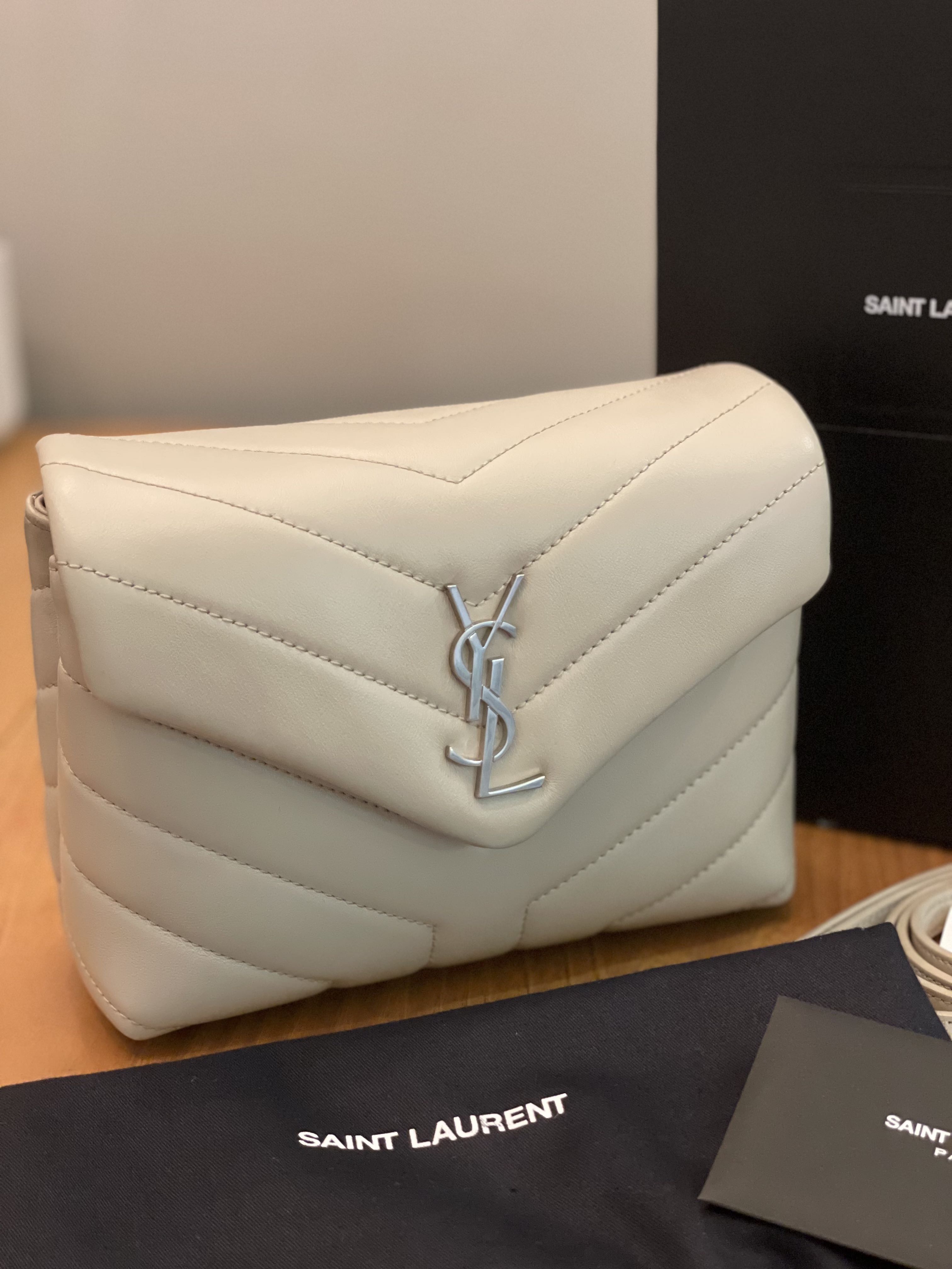 Ysl toy loulou best sale grey