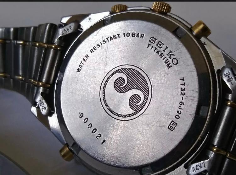 Seiko 7t32-6j20 SQ100 Chronograph Titanium Quartz Men's Watch RARE, Luxury,  Watches on Carousell