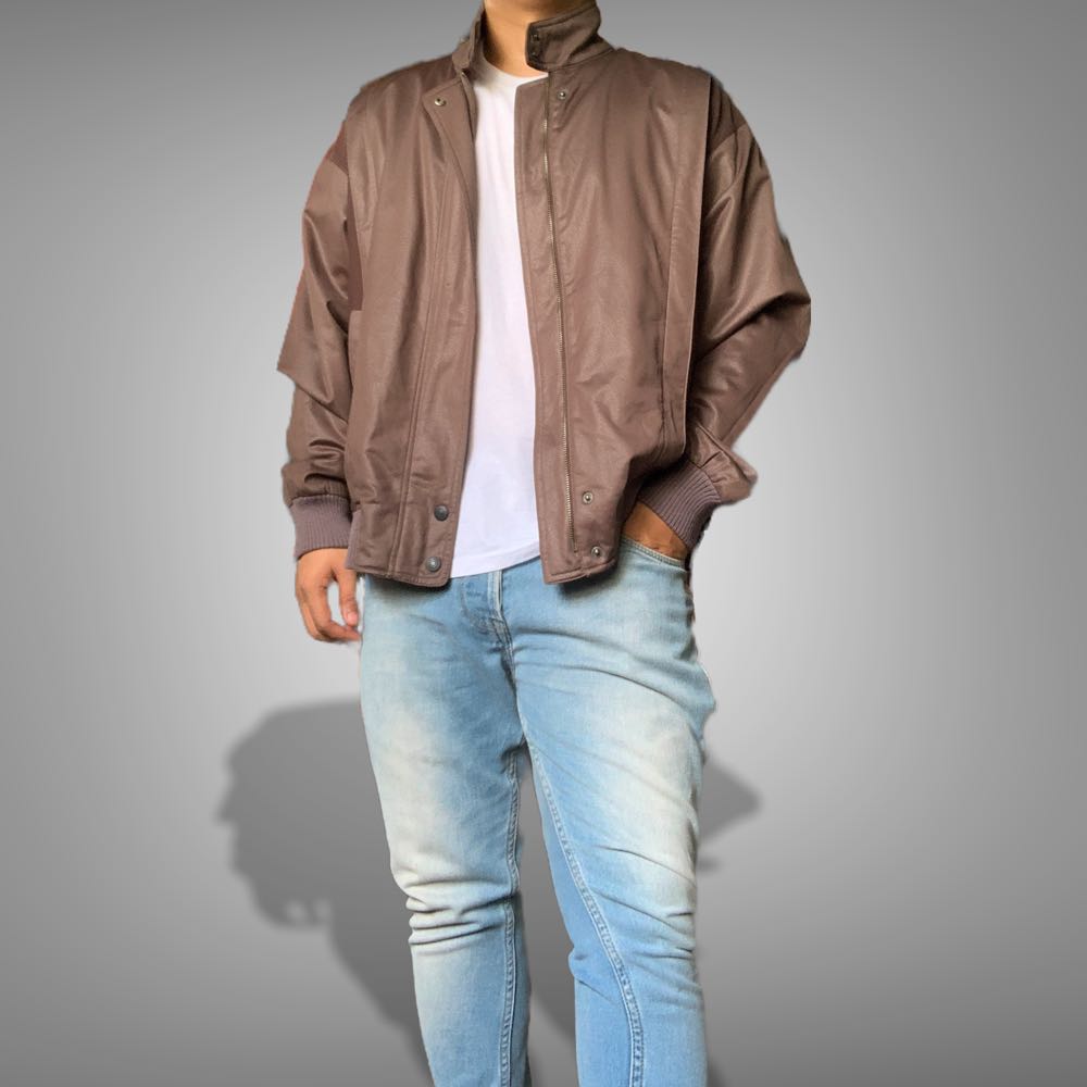 Semi formal leather jacket sales