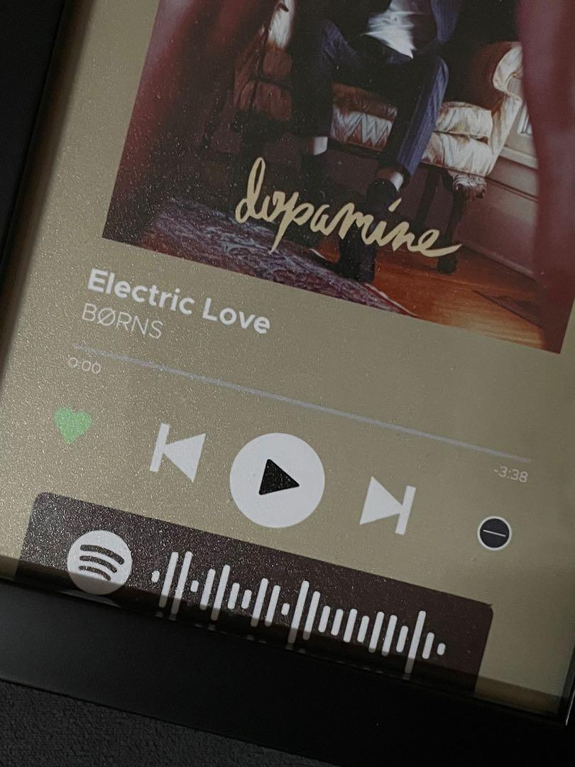 Spotify Plaque (Electric Love), Furniture & Home Living, Home Decor