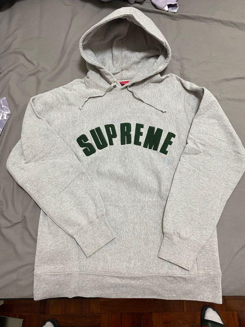 SS17 Supreme Chenille Arc Logo Hooded Sweatshirt XL, 名牌, 服裝