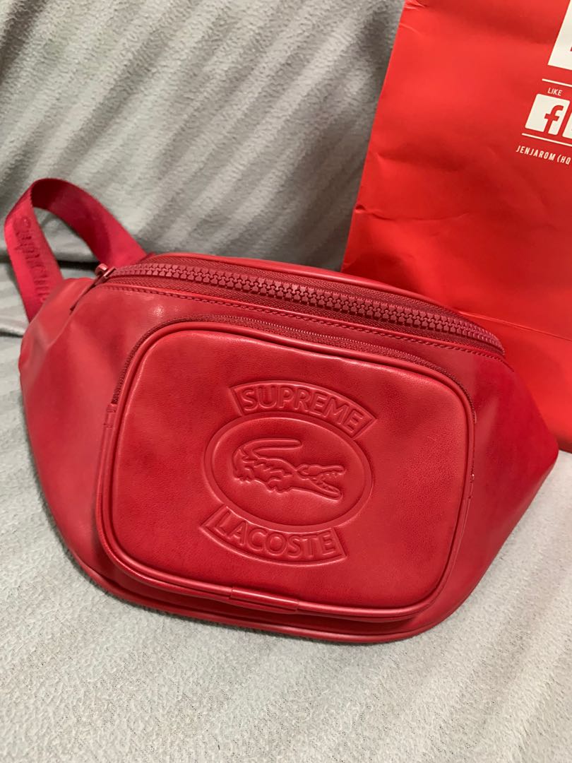 Supreme x Lacoste bag, Luxury, Bags & Wallets on Carousell