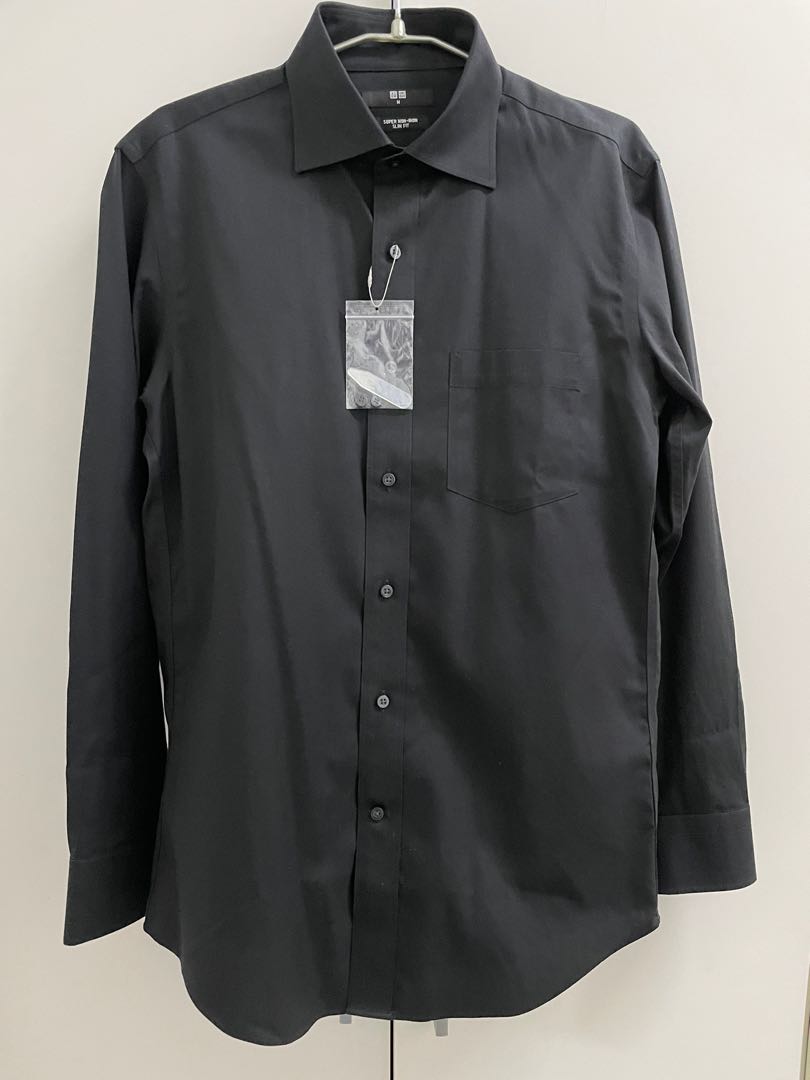 UNIQLO Super Non Iron Slim Fit Long Sleeve Shirt Men s Fashion